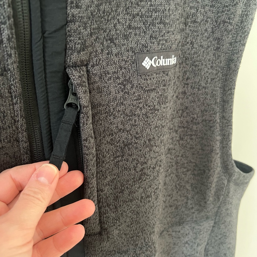 Columbia Charcoal Zip-Up Sweater Vest - Picture 4 of 4